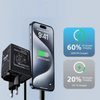 DualCharger: Hurtig Opladning Dual Indtrækkeligt Kabel Rejseoplader