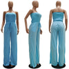 Icone™ Jumpsuit: Tube Top Effen Kleur Jumpsuit