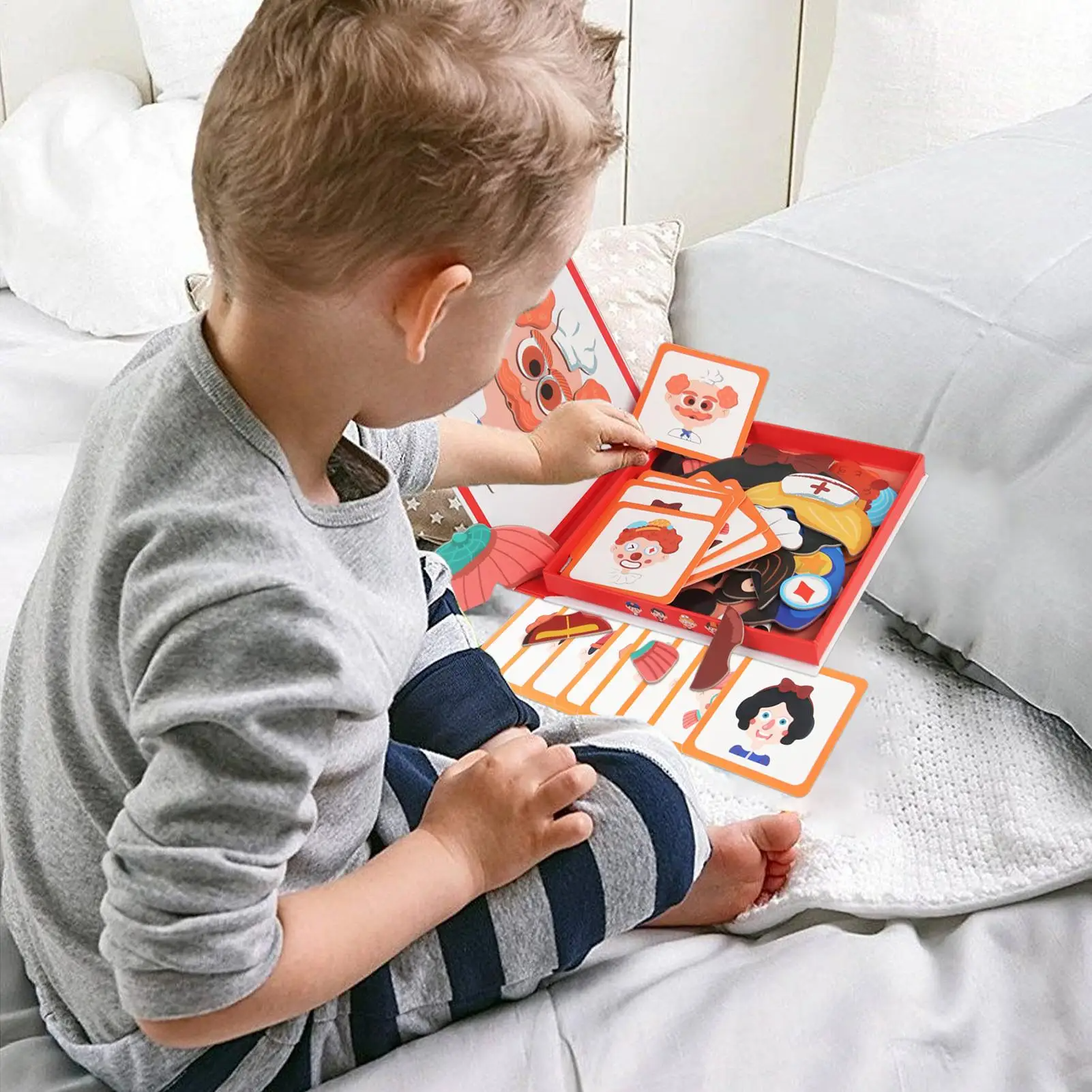 Kletshuts™ CharacterPuzzle: Interaktivt Ændring Karakter Puslespil Spil Sæt Legetøj