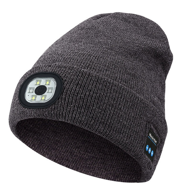 Icone™ MultiBeanie: Multifunktionel LED-Lys Og Bluetooth Varm Hue