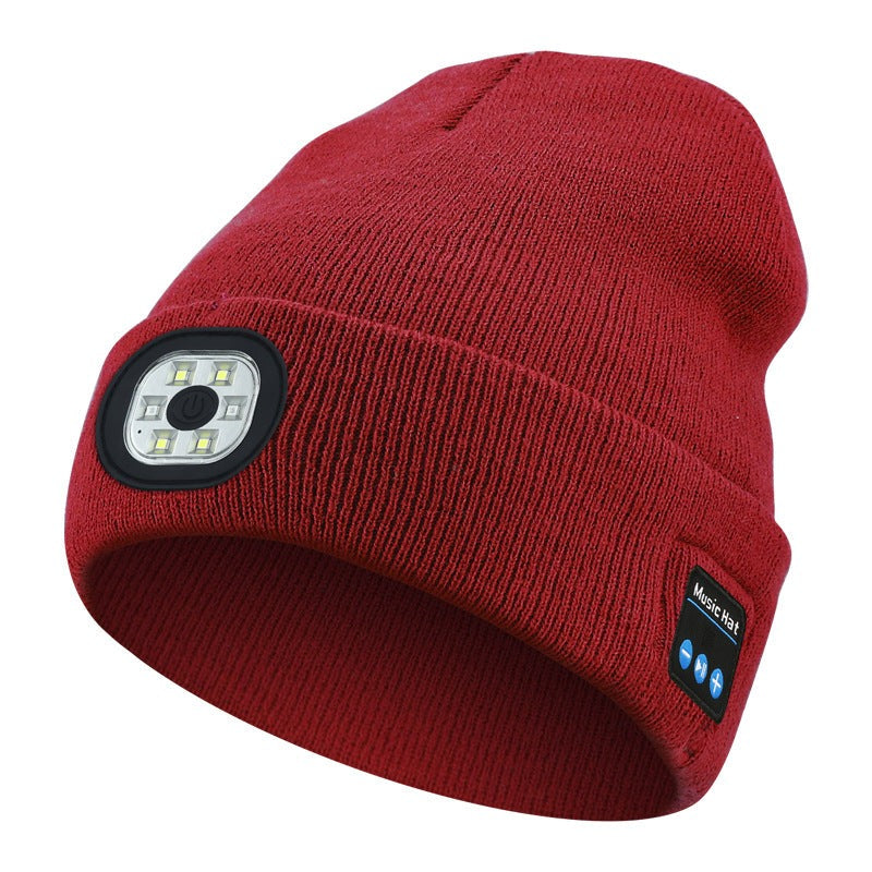 Icone™ MultiBeanie: Multifunktionel LED-Lys Og Bluetooth Varm Hue