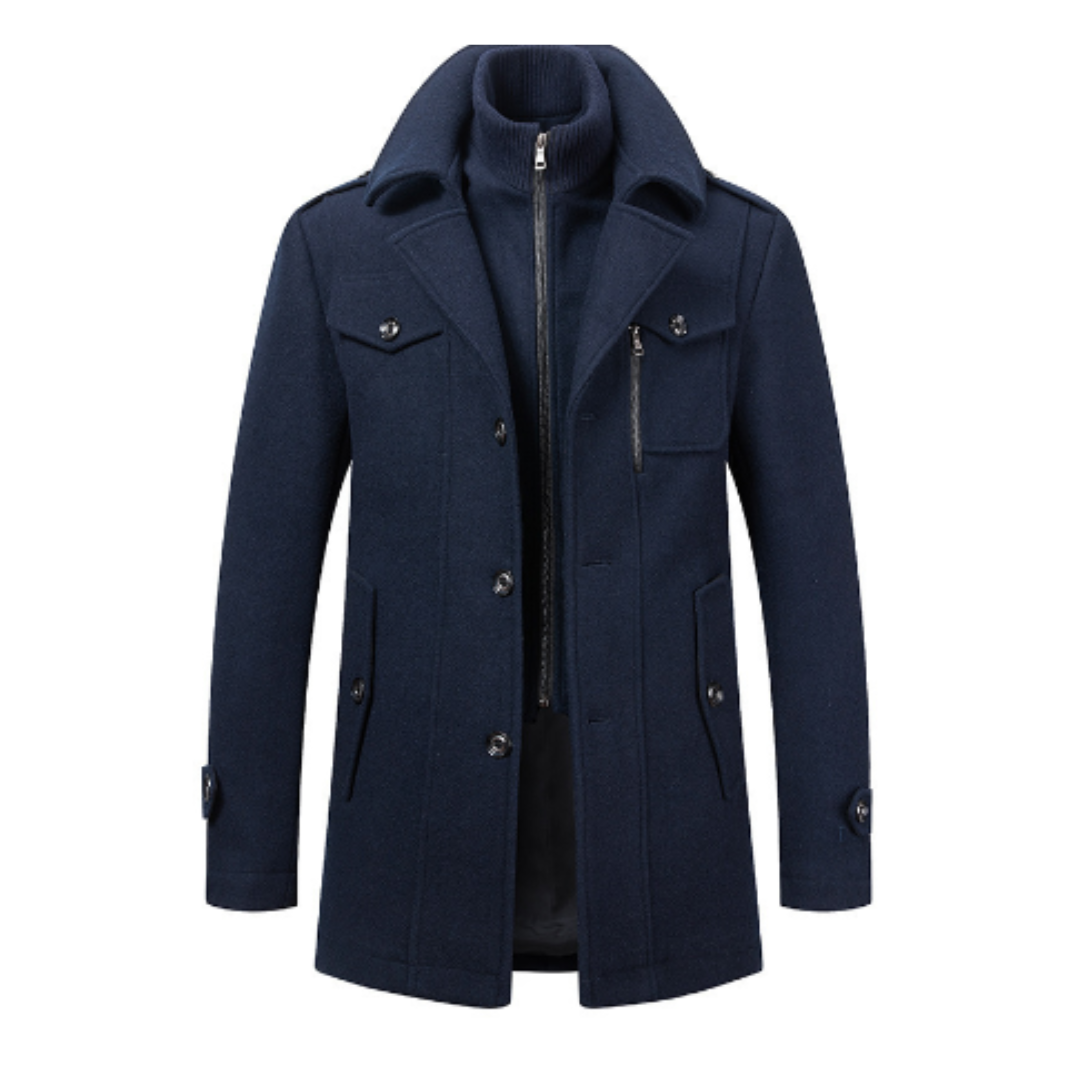 Icone™ WinterCoat: Luksus Dobbelt Krave Stilfuld Vinter Trench Frakke