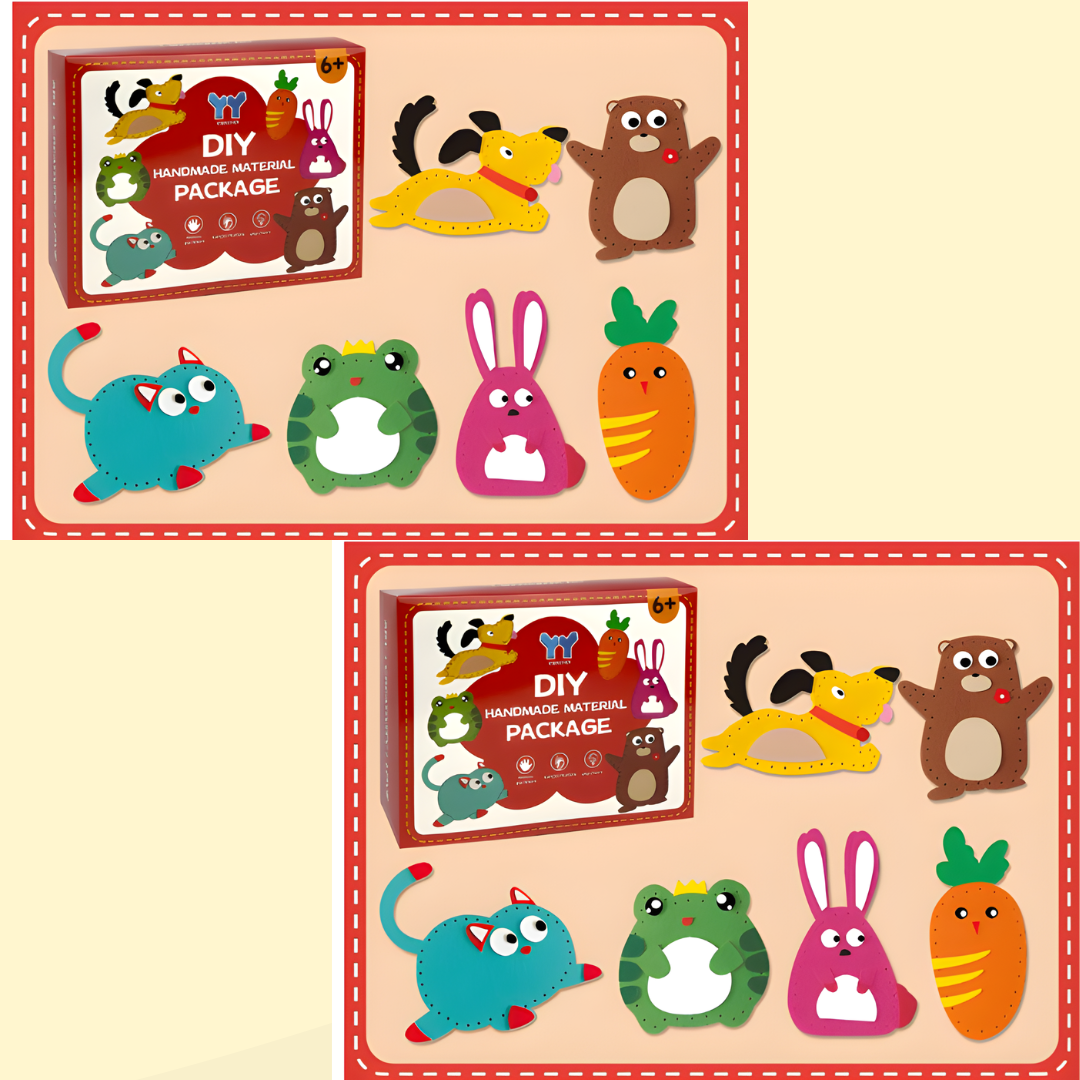 Kletshuts™ SewingCraft 1+1 GRATIS: DIY Dyr Sy Sæt Børn Kreativt Håndværk Sæt