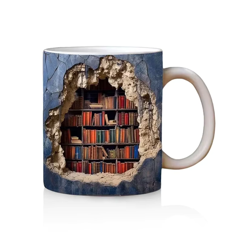 LibraryMug - 3D Bibliotek Design Krus