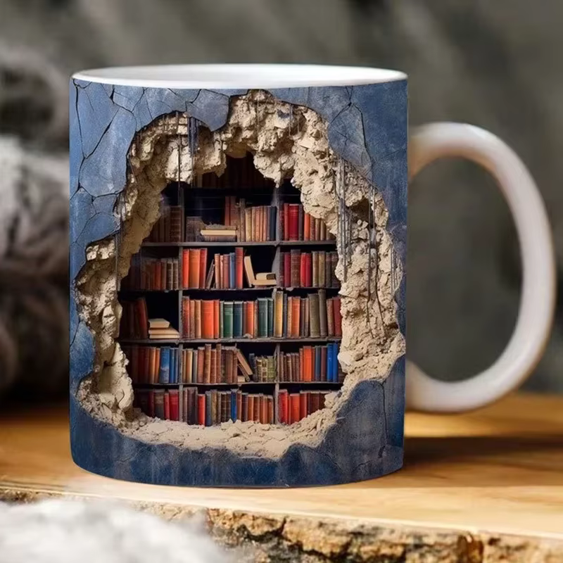 LibraryMug - 3D Bibliotek Design Krus