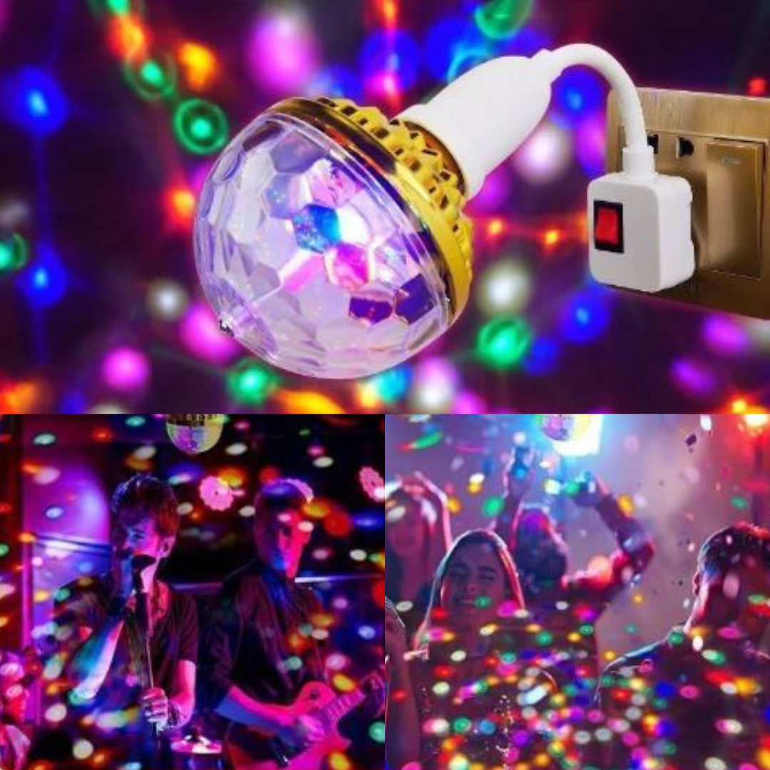 Ledsen™ DiscoBall 1+1 GRATIS: Farverig Roterende LED-Lyskugle til Disco