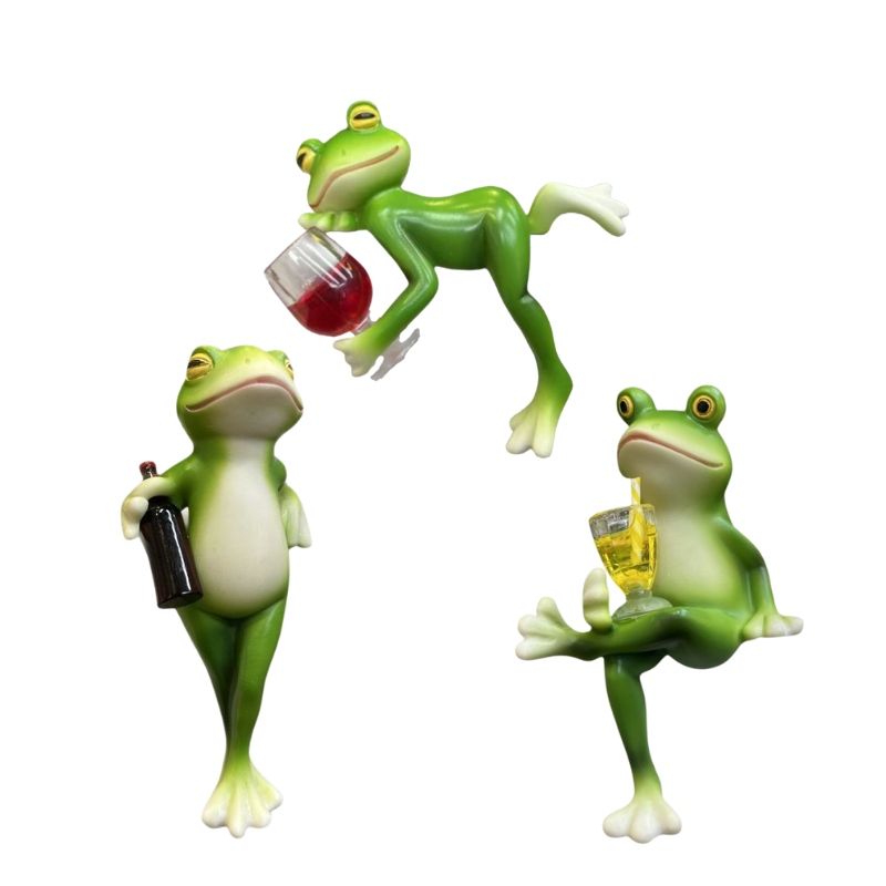 GardenOrnament: Sød Frø Dekoration Hængende Potte Kant Have Ornament