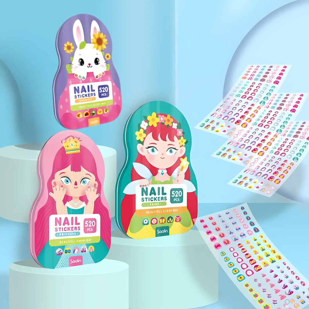 Kletshuts™ NailStickers: Børn Neglekunst Klistermærker Dekoration Kit