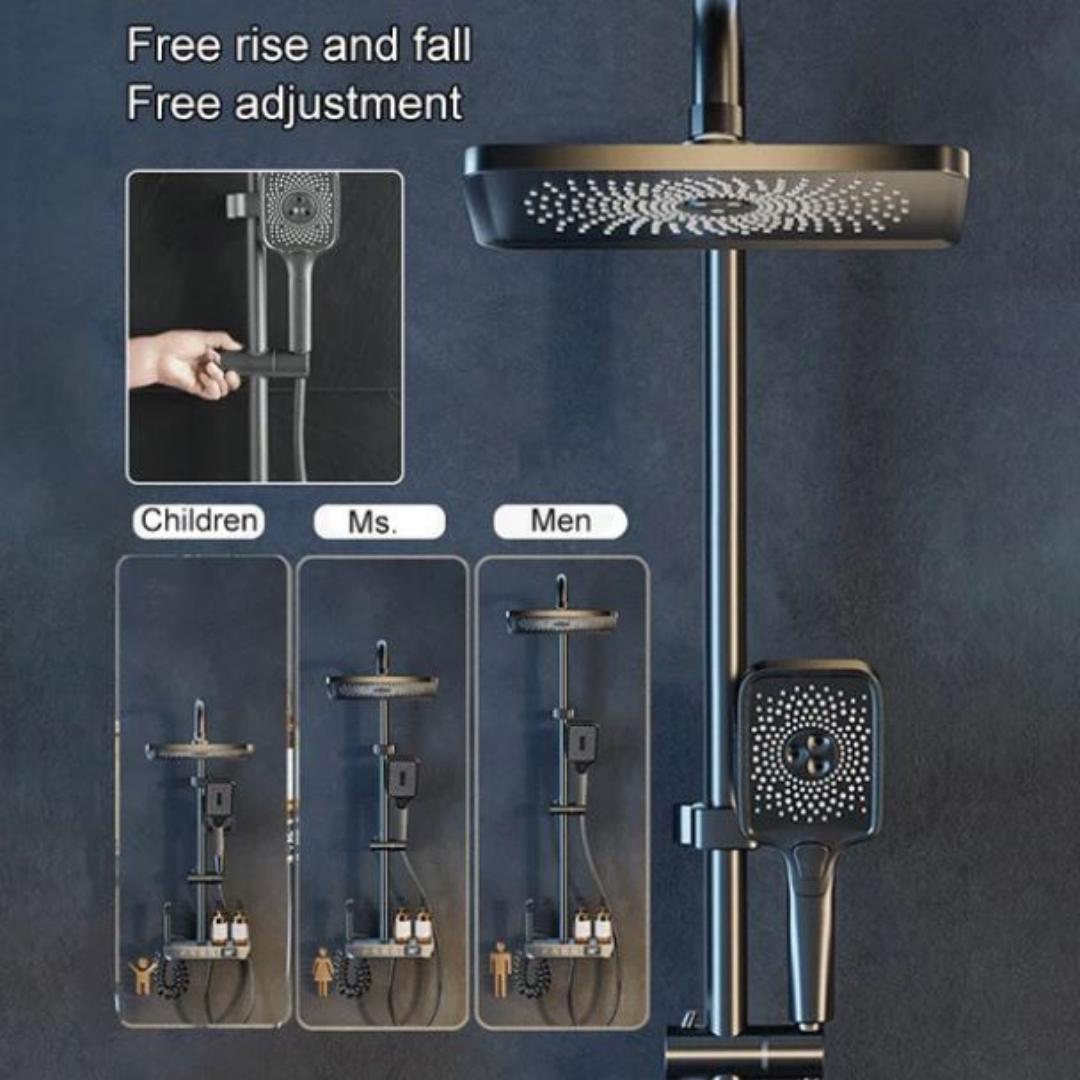 Borhe® ShowerSet: Væg Monteret Højt Tryk Bruser Set