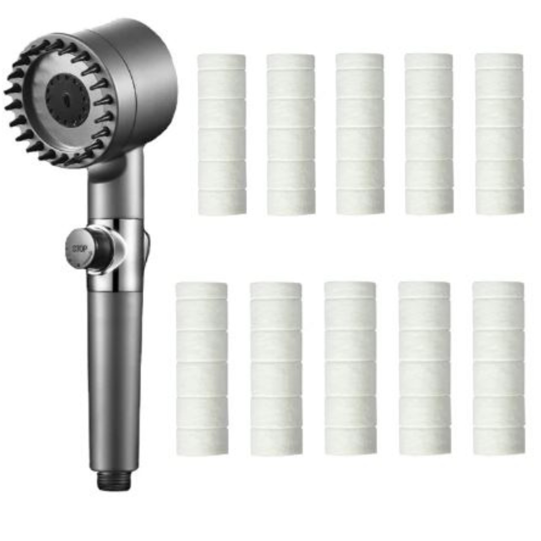 Borhe® ShowerFilter - 4 i 1 Massage og Hud Skønhed Multifunktions Brusehoved Filter