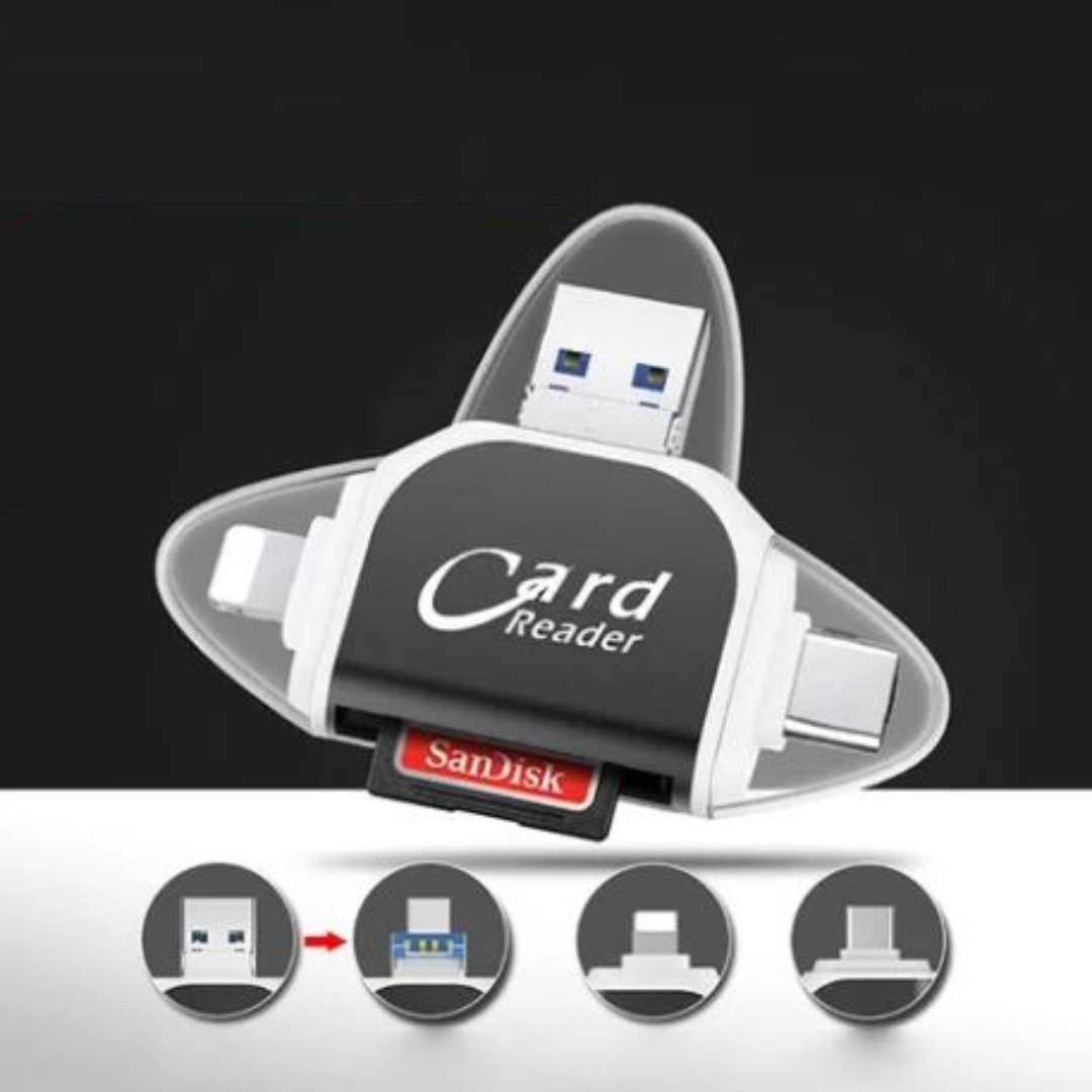 CardReader - Multi-Port 4 i 1 Universal SD TF- Kortlæser