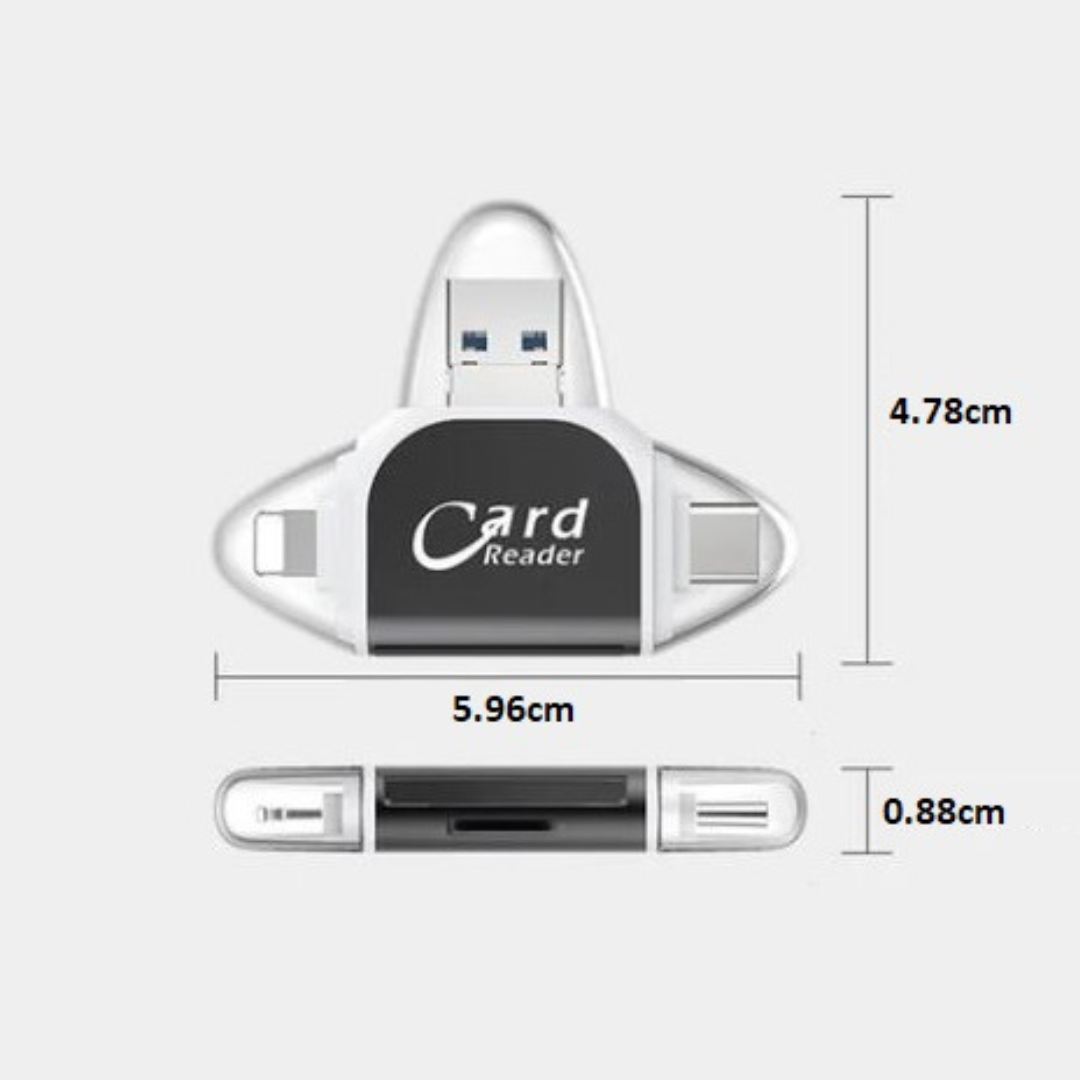 CardReader - Multi-Port 4 i 1 Universal SD TF- Kortlæser