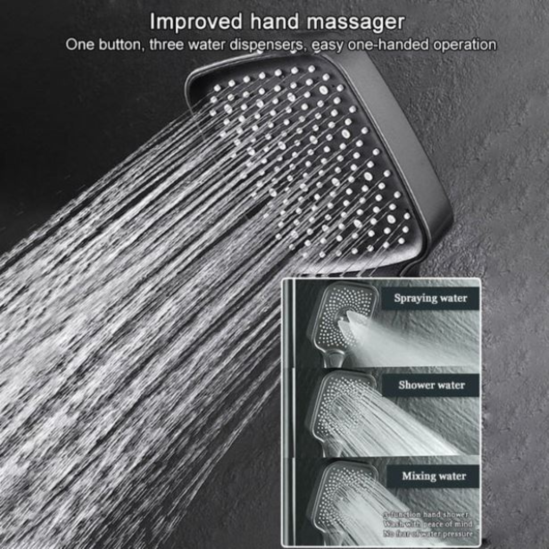 Borhe® ShowerSet: Væg Monteret Højt Tryk Bruser Set