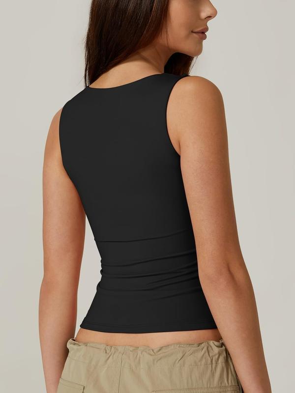 Icone™ TankTop 1+1 GRATIS: Kvinders Ærmeløs Tanktop Med Firkantet Halsudskæring