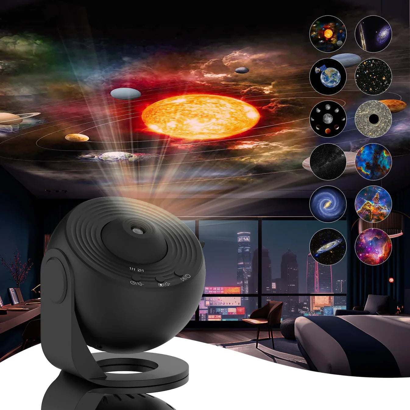 GalaxyProjector - 360° Roterende Galakse Nat Lys