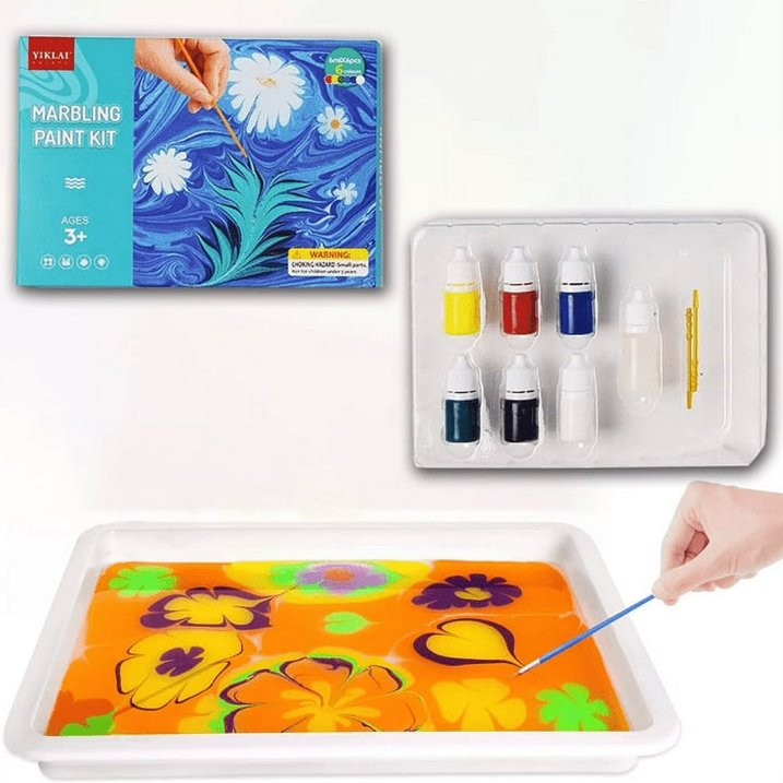 Kletshuts™ KidArt: Akvarel Marmor Børn Kunst Kreativ Leg Sæt