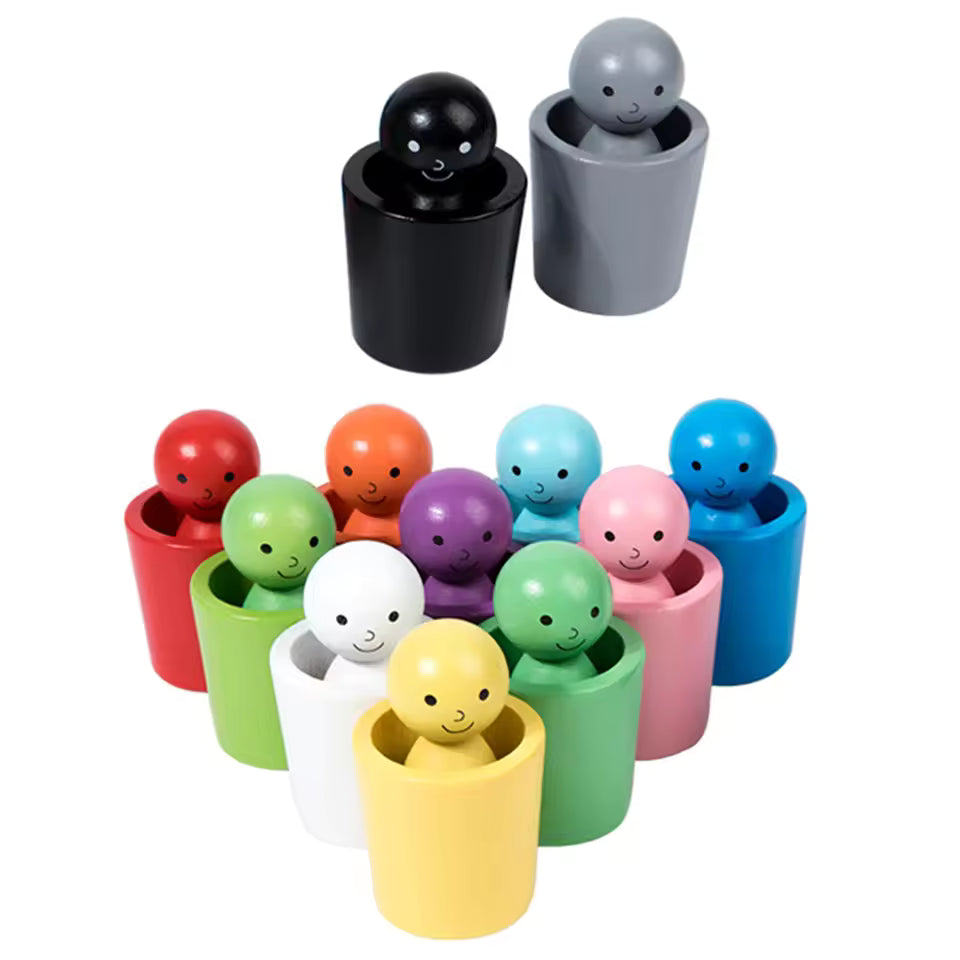 Kletshuts™ SortingCups: Pædagogisk Børn Farvelægning Sortering Kopperne Og Figur Spil