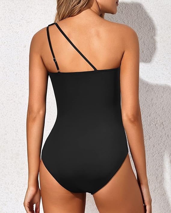 Icone™ StylishSwimsuit: Side Strop En Skulder Stil Kurve Pasform Badedragt