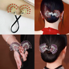 Rose® HairTie 1+1 GRATIS: Stilfuld Hårbånd Elegant Vintage Krystal Hestehale Twist Holder
