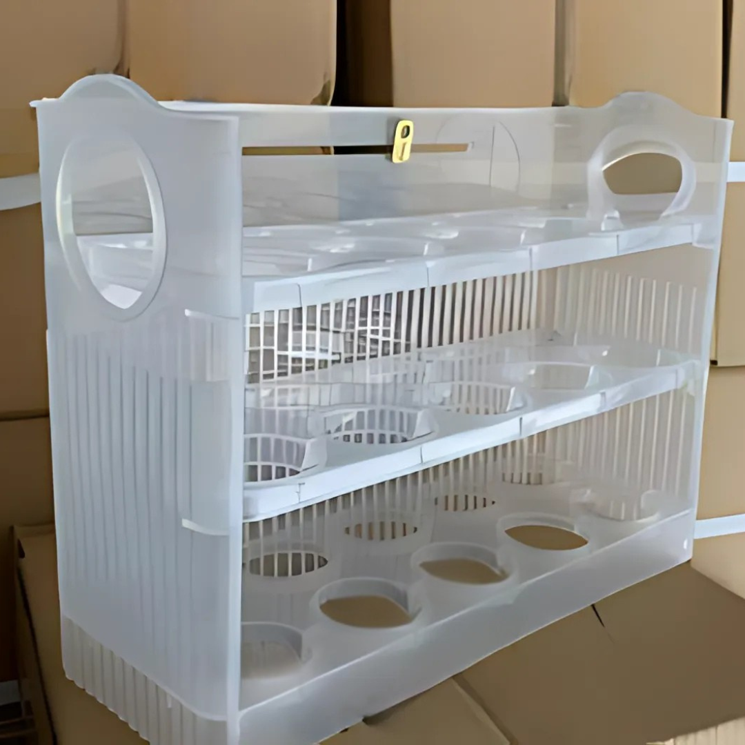 EggBox - Tre Lag Med Selvreturnering Boks Til Opbevaring Af Æg
