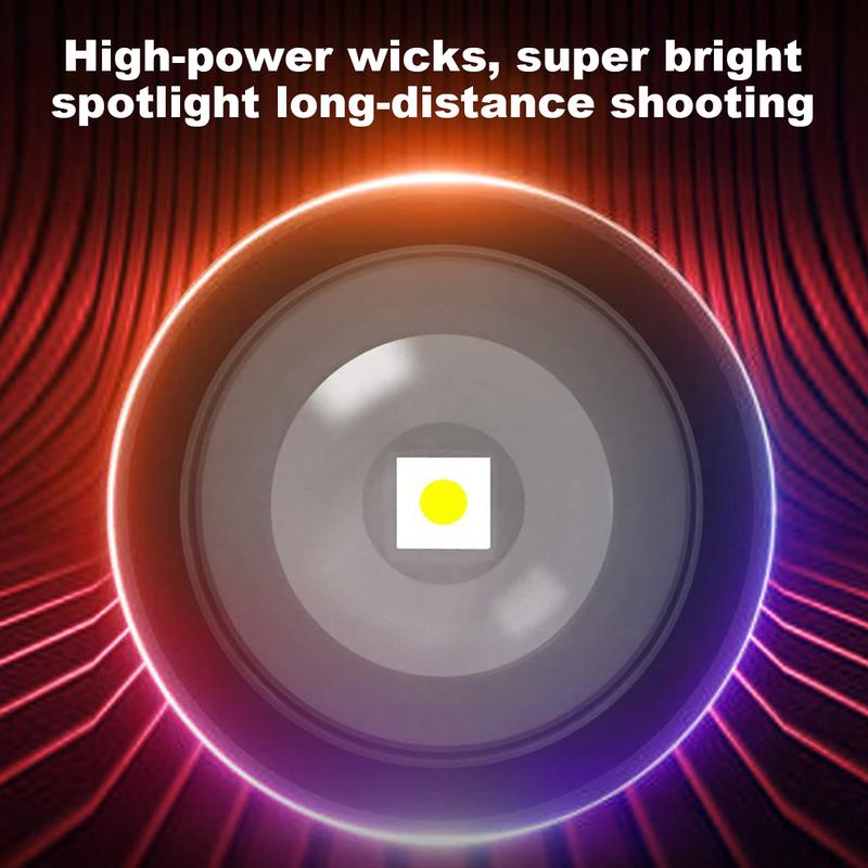 Ledsen™ AdjustableFlashlight: Ultrabright Genopladelig Lommelygte Med Justerbar Stråle