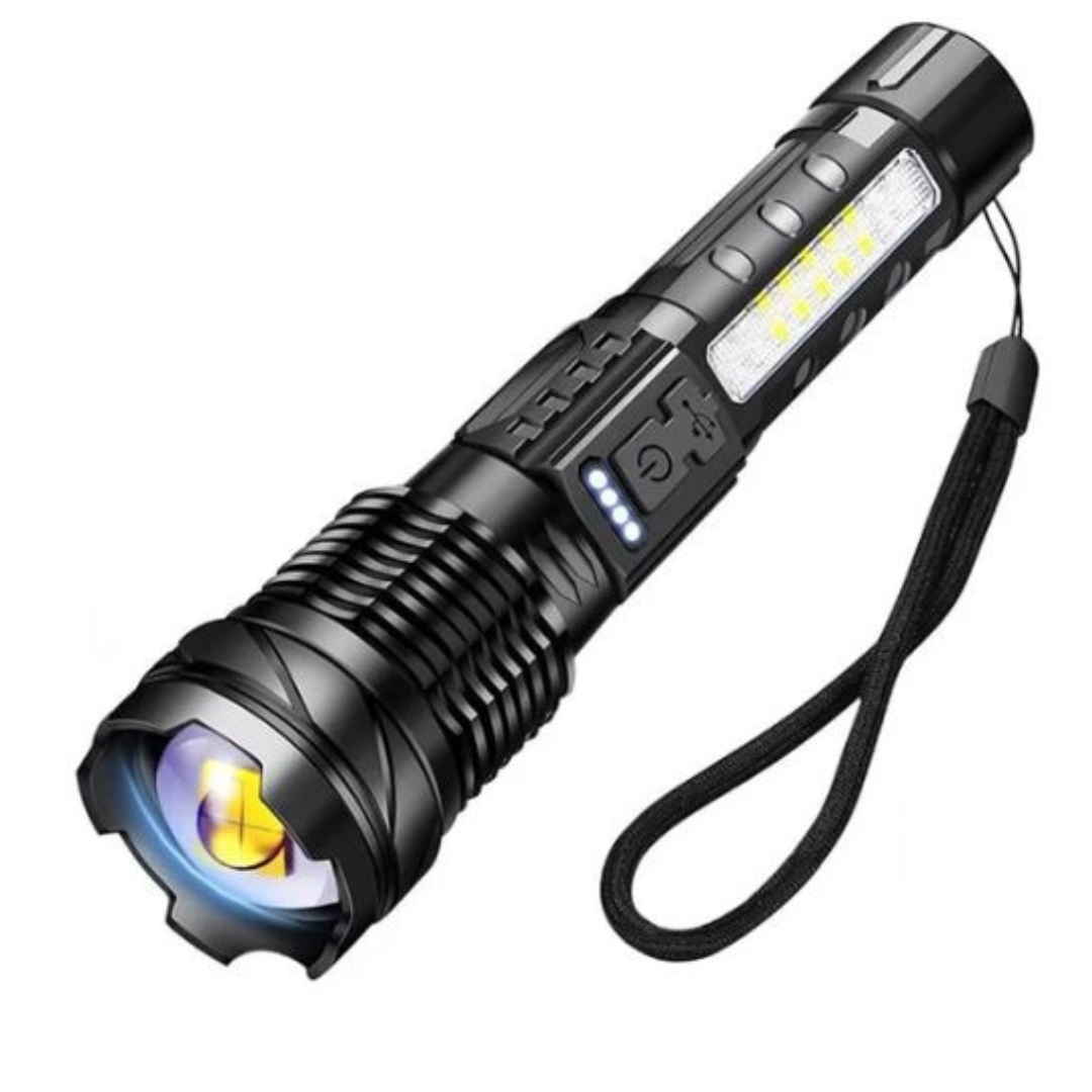 SuperFlashlight 1+1 GRATIS - Multifunktionel Genopladelig Lommelygte