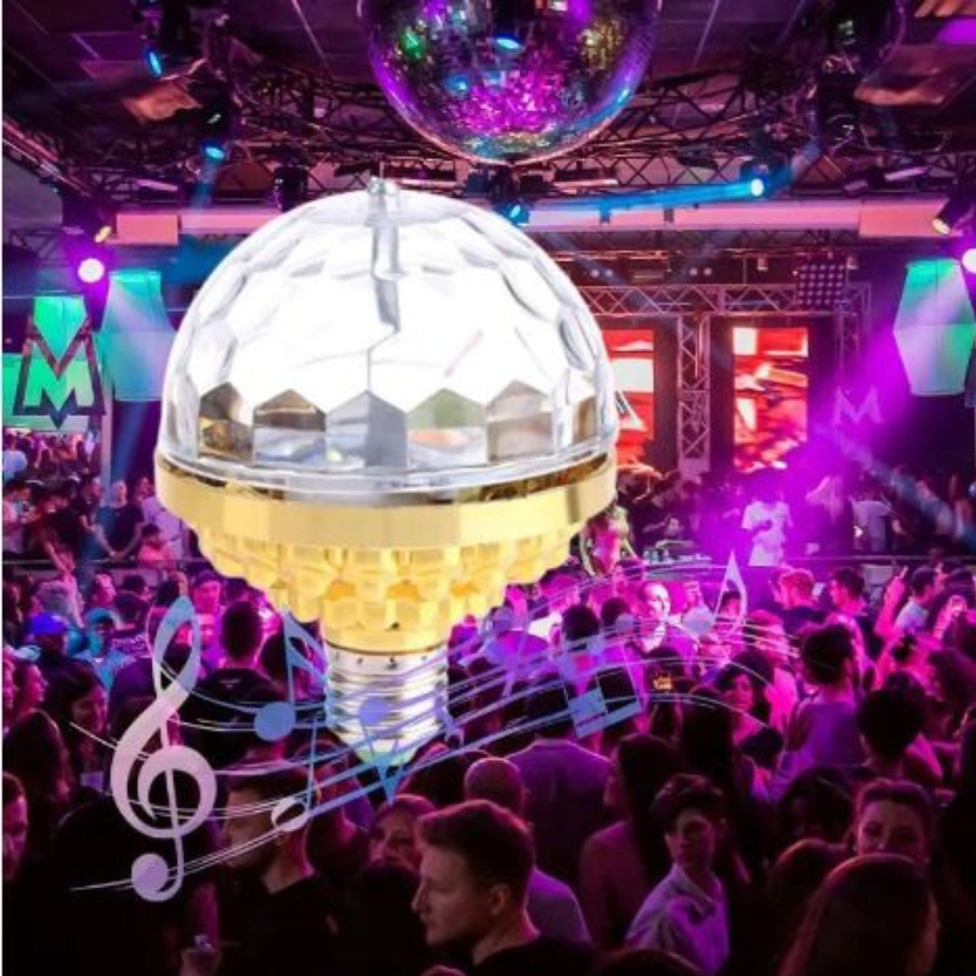 Ledsen™ DiscoBall 1+1 GRATIS: Farverig Roterende LED-Lyskugle til Disco