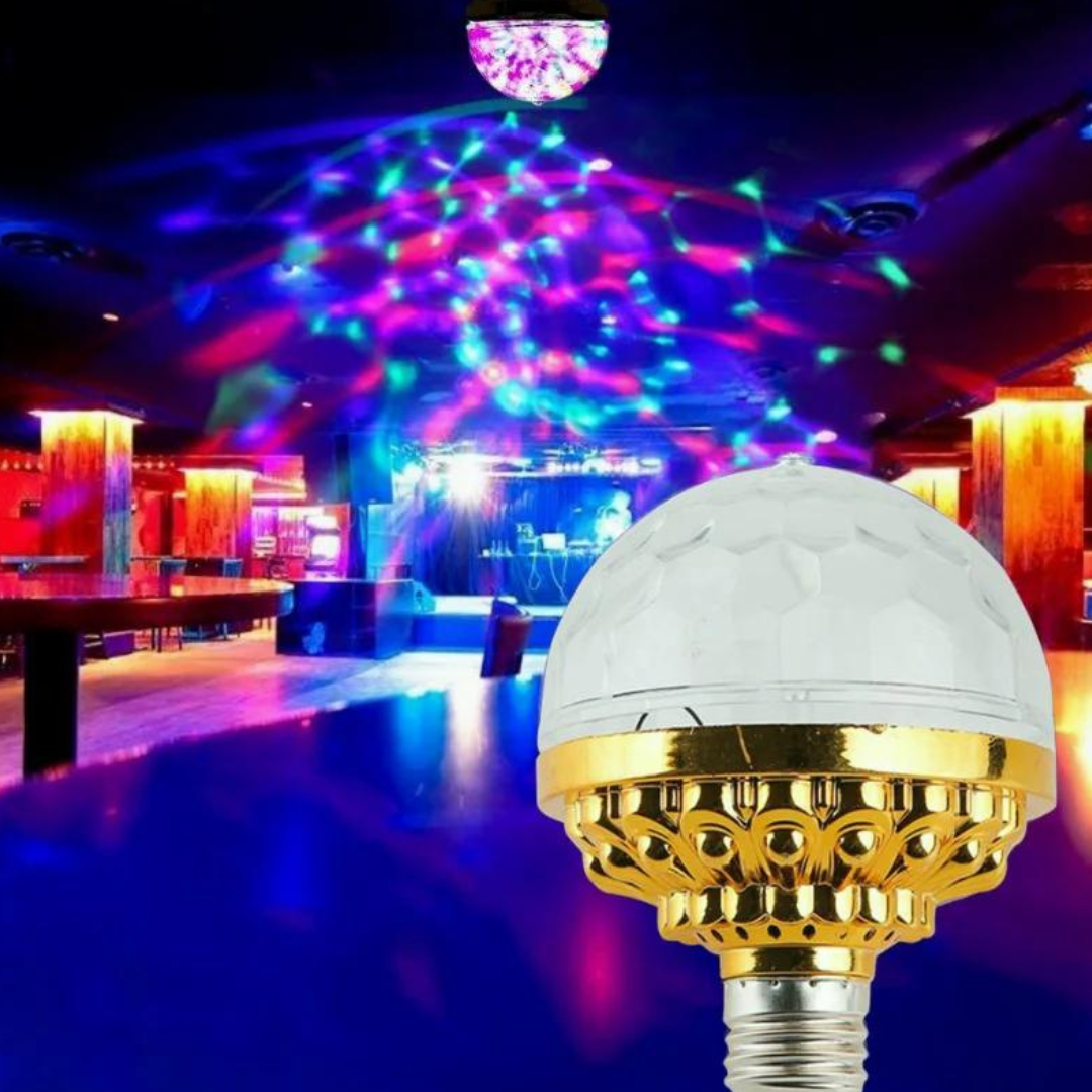 Ledsen™ DiscoBall 1+1 GRATIS: Farverig Roterende LED-Lyskugle til Disco