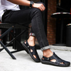 Happy™ LeatherSandals: Åndbare Udendørs Sandaler i Blødt Læder til Mænd