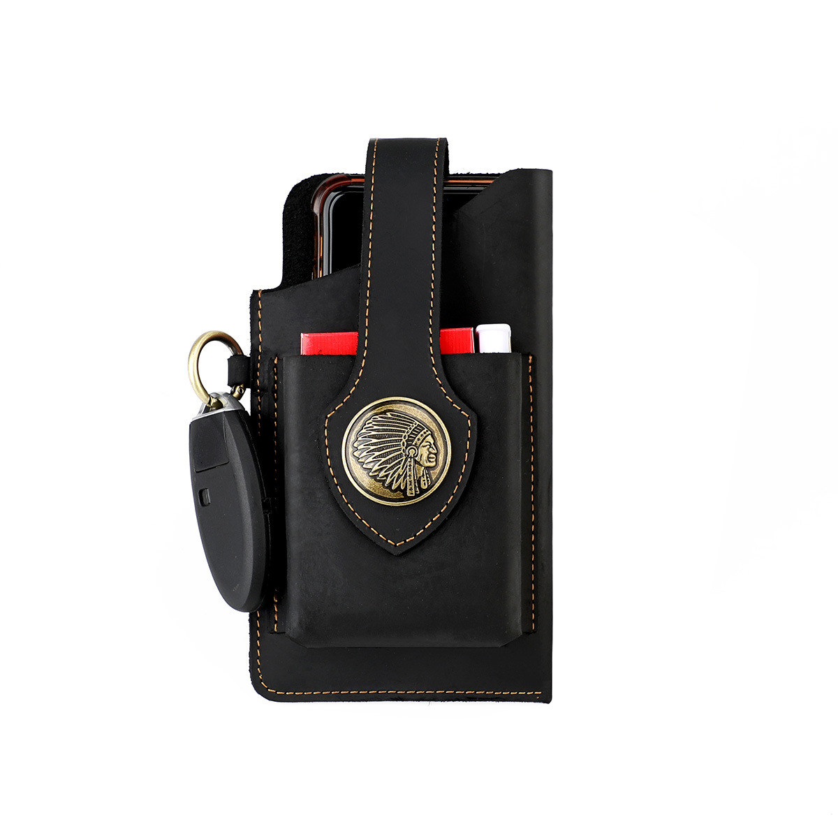 Icone™ BeltPouch: Multifunktionel Læder Vintage Stil Bælte Posec