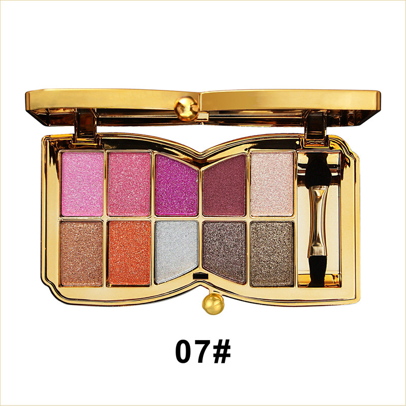 GlitterEyeshadow 1+1 GRATIS: Skinnende Glitternuance Øjenskyggepalet