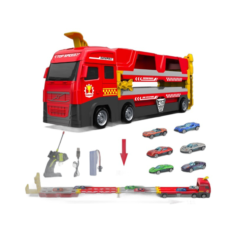 Kletshuts™ MegaTruck - Mega Hauler Truck Med Udkastning Racerbane