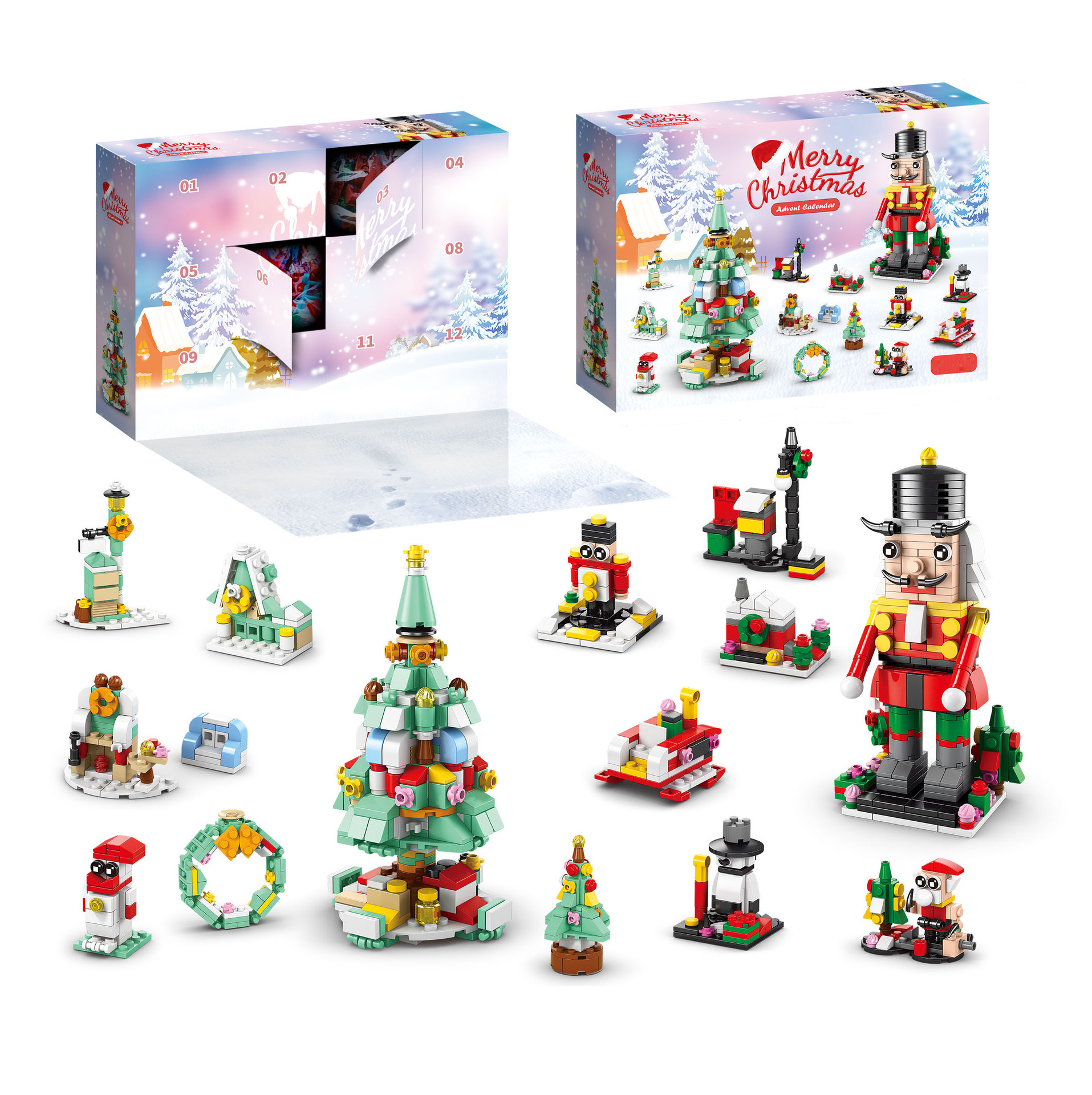 ChristmasBlocks: Jule Advents Kalender Byggeklodser Sæt