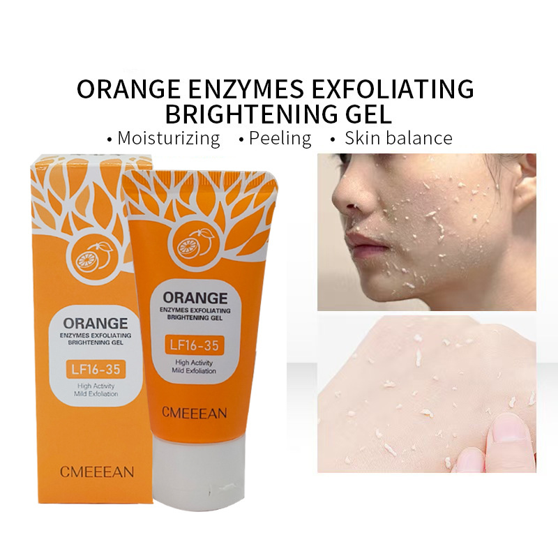 ExfoliatingGel 1+1 GRATIS: Orange Eksfolierende Gel Blid Død Hud Fjerner