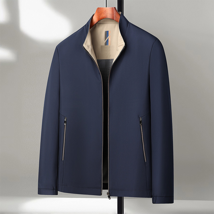 Icone™ CasualJacket: Stående Krave Casual Lynlås Jakke Til Mænd