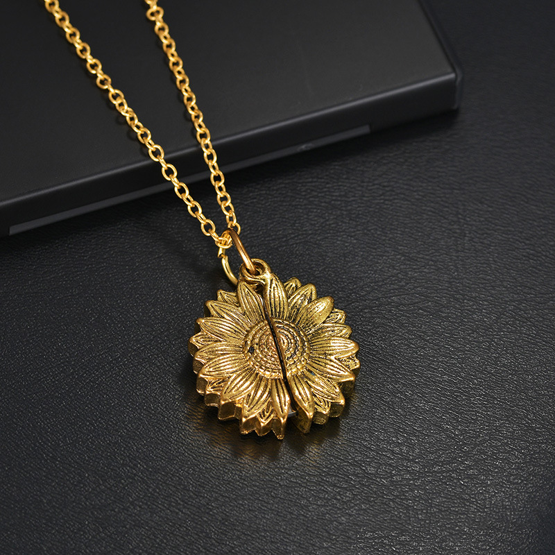 Jewelance™ SunflowerNecklace: "Du Er Min Solstråle" Solsikke Charm Halskæde