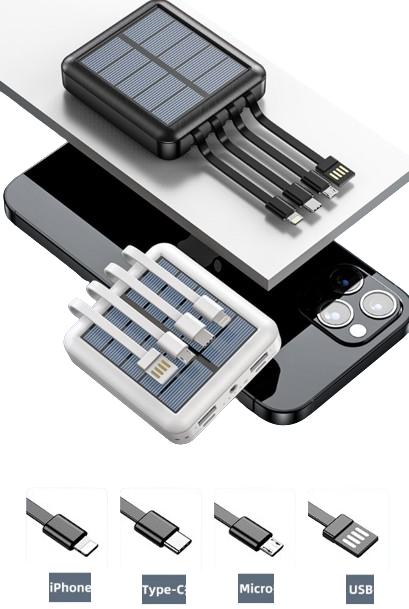 ChargingMate - 4 i 1 Mini Solar Strømforsyningsbank