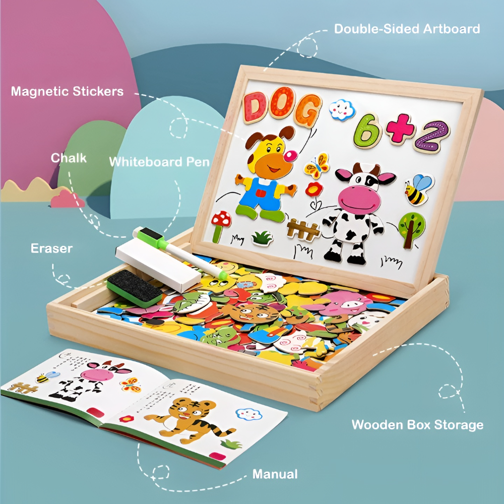 Kletshuts™ SketchBoard: Sjov Interaktiv Børn Magnetisk Skitse Tavle