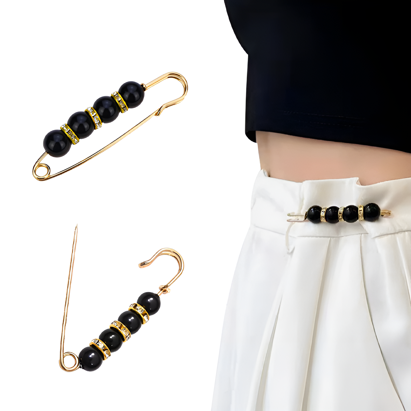 Jewelance™ BroochPin 1+1 GRATIS: Elegant Stilfuld Perle Sikkerhed Nål Brocher Sæt