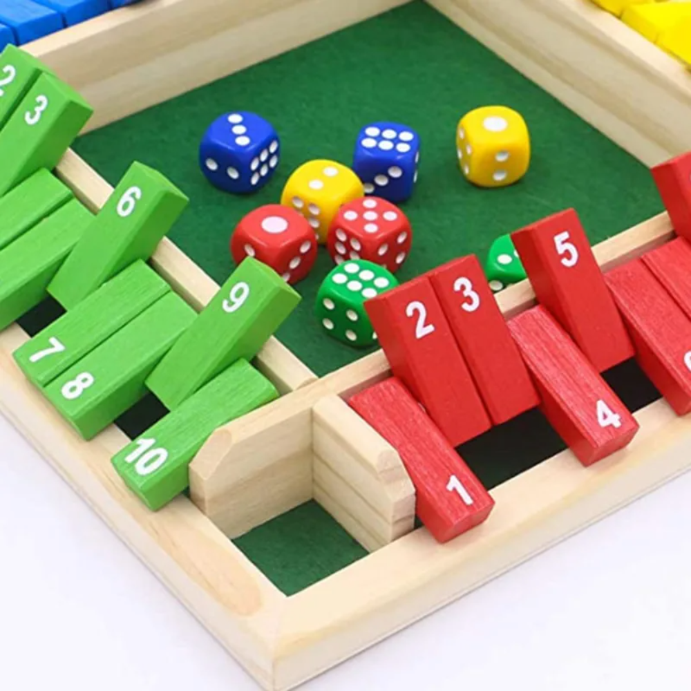 Kletshuts™ Woodys - Sjovt Interaktivt Familie Shut The Box Brætspil