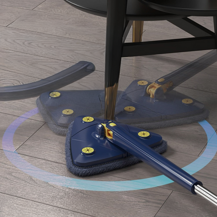 Cleaner Pro° TriangleMop: Lang Håndtag Justerbar Trekant 360 Rengøring Moppe