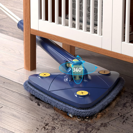 Cleaner Pro° TriangleMop: Lang Håndtag Justerbar Trekant 360 Rengøring Moppe
