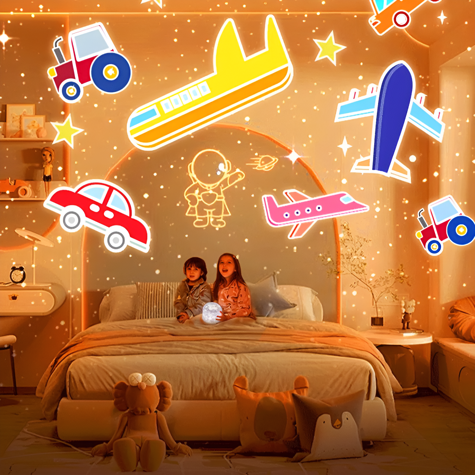 Ledsen™ MagicLight: Magisk Børns Nat Lys Projektor