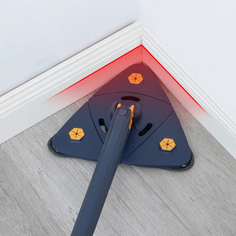 Cleaner Pro° TriangleMop: Lang Håndtag Justerbar Trekant 360 Rengøring Moppe