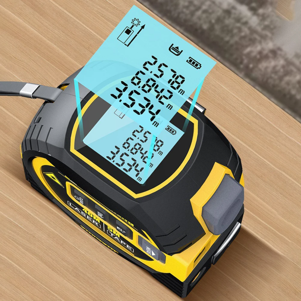 InfralaserTape - 3-In-1 Infrarød Laser Bånd Mål