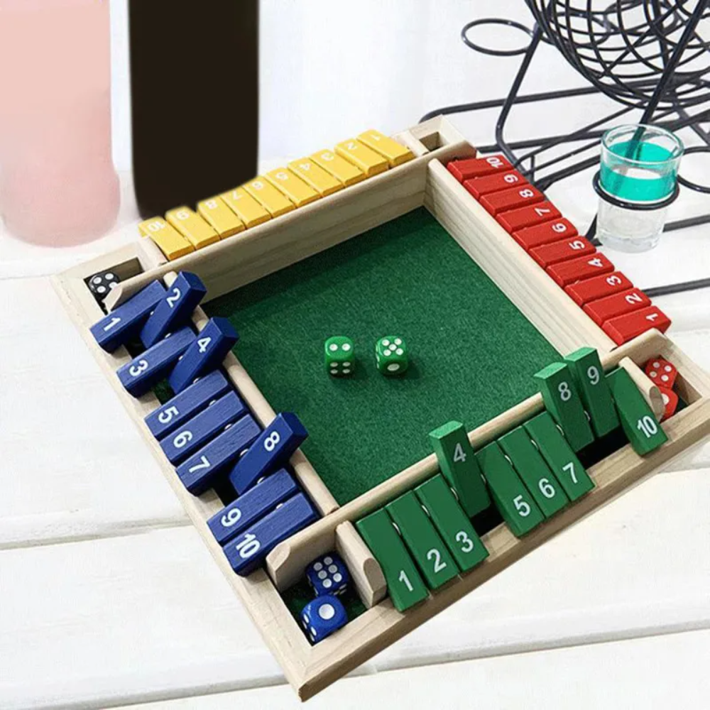 Kletshuts™ Woodys - Sjovt Interaktivt Familie Shut The Box Brætspil