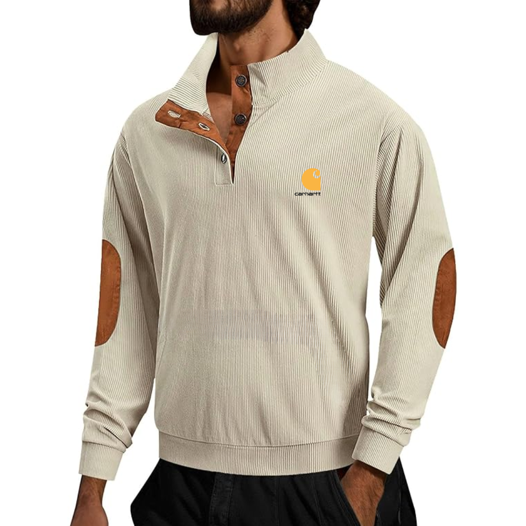 Icone™ CorduroySweatshirt: Afslappet Langærmet Corduroy Sweatskjorte