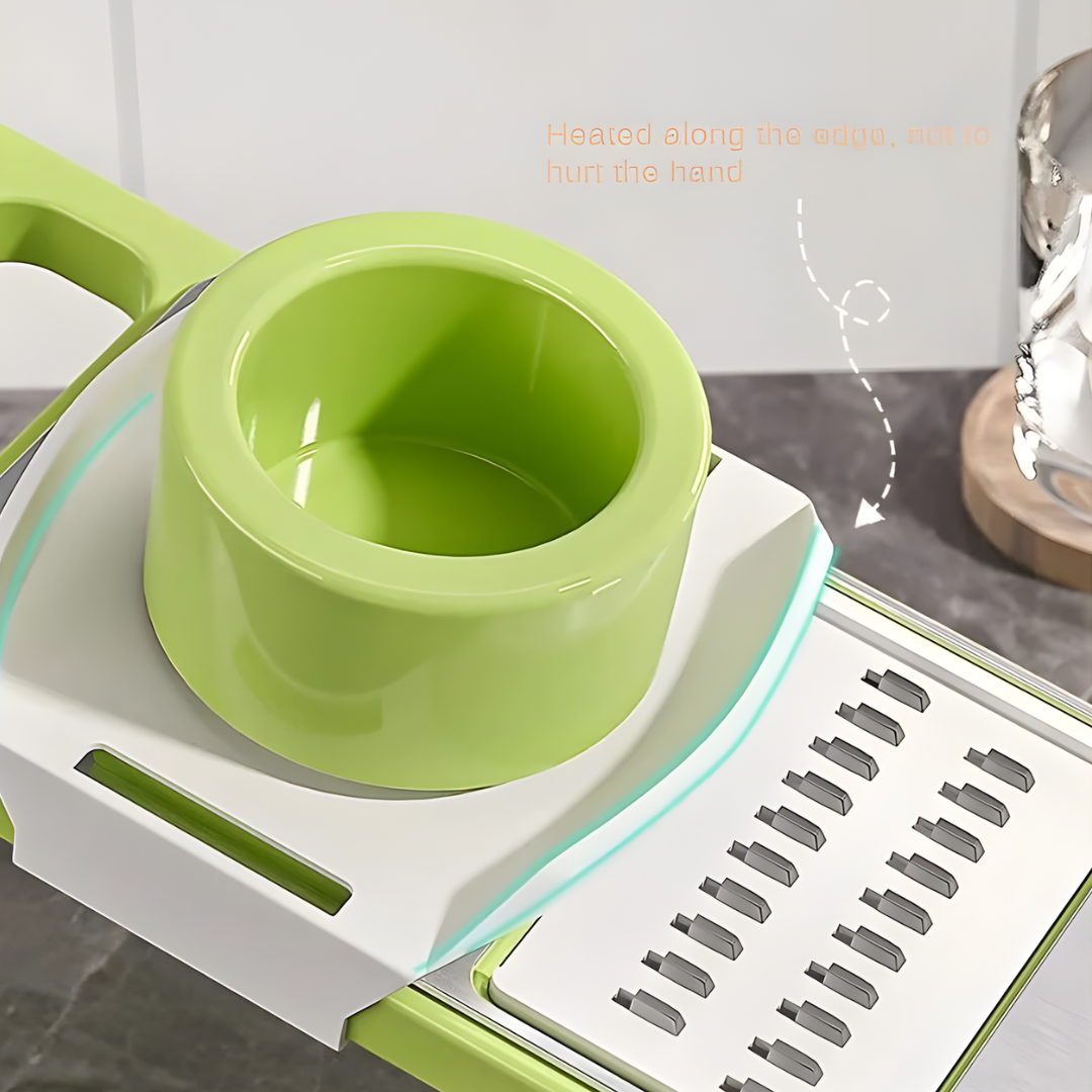 Globetrek° VeggieCutter: 5-In-1 Sikker Køkken Skæremaskine Grøntsag Skærer Sæt