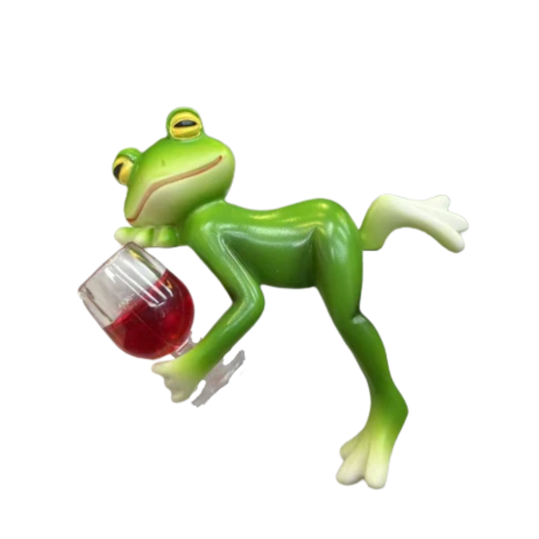 GardenOrnament: Sød Frø Dekoration Hængende Potte Kant Have Ornament