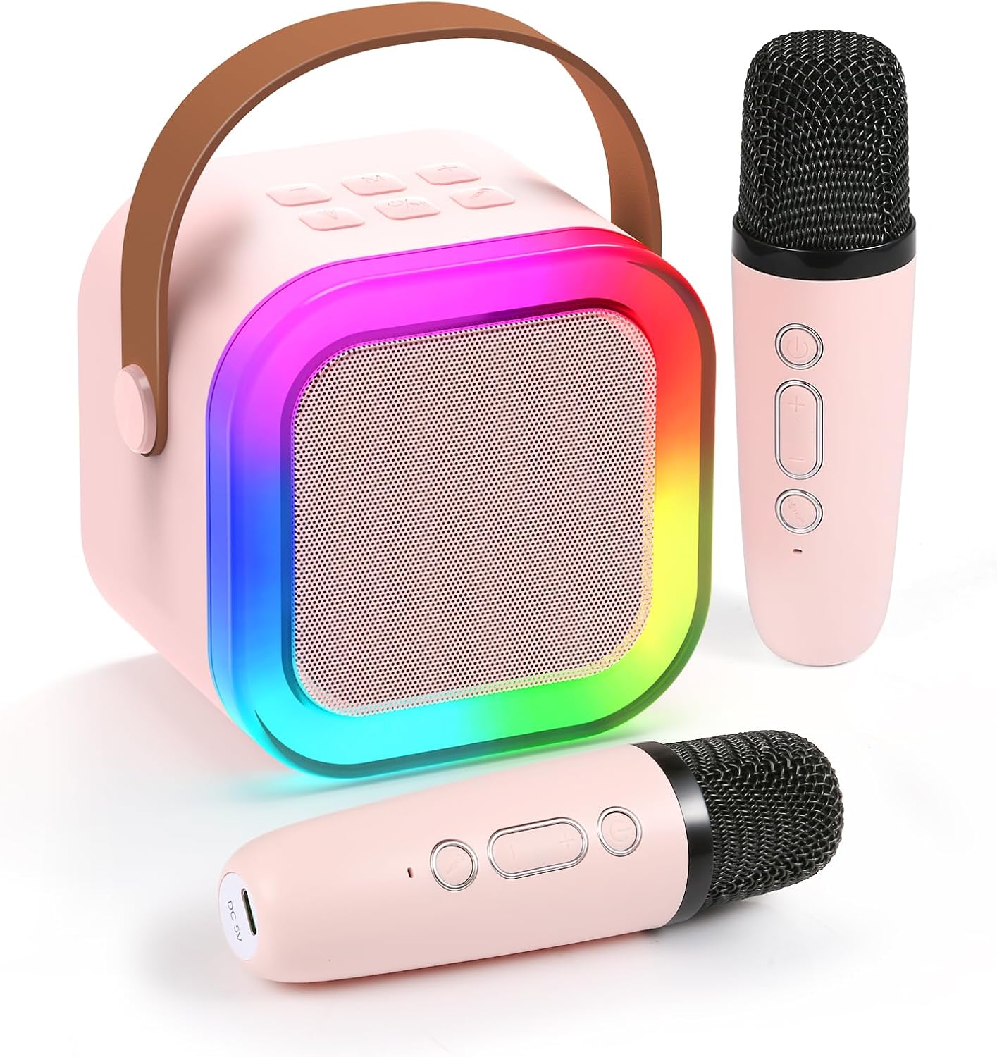 KaraokePro – Mini Karaokemaskine Med Trådløse Mikrofoner